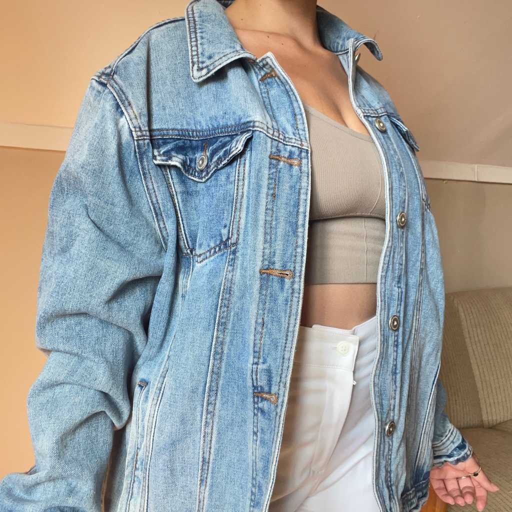 Denim Jacket With Patchwork Detailing